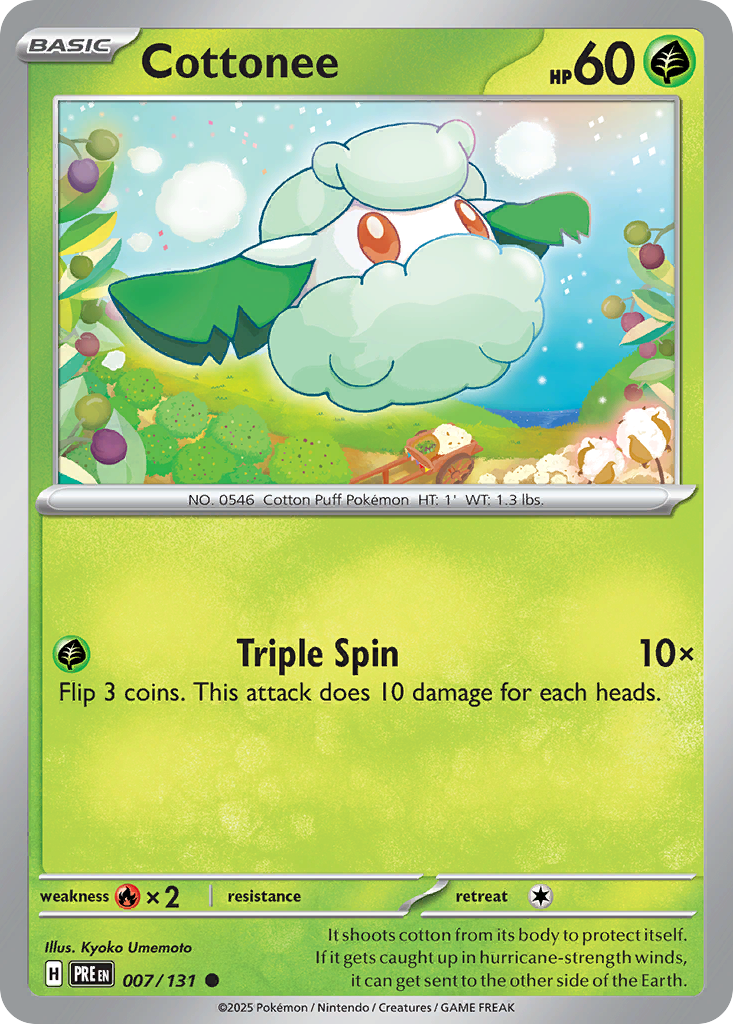 Cottonee 7/131 - Pokemon Prismatic Evolutions