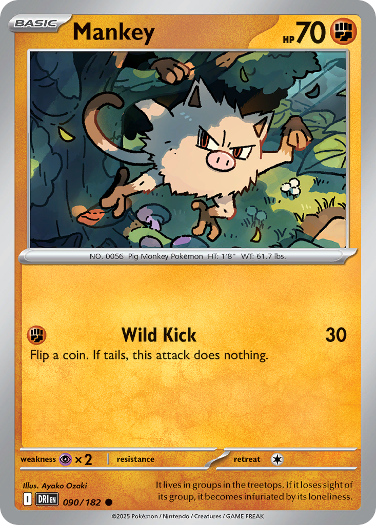 Mankey 090/182 - Destined Rivals