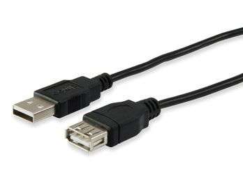 Equip 128851 Cable, USB2.0 Extension 3M - Black - Equip