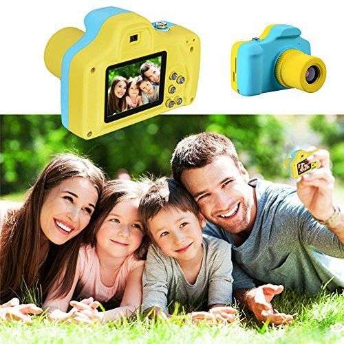 Kids Digital Full HD Mini Action Camera 5MP with Micro SD 1.5" Display Colour Screen - Blue and