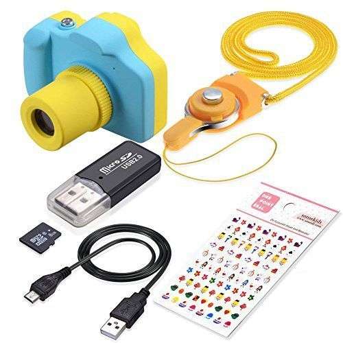 Kids Digital Full HD Mini Action Camera 5MP with Micro SD 1.5" Display Colour Screen - Blue and