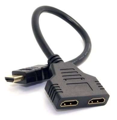 Unbranded CAB-HDM44F 30cm 2 Port HDMI Splitter Cable - Unbranded