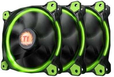 Thermaltake CL-F055-PL12GR-A Ring 12 Green Led Radiator Fan 3 Pack - Thermaltake