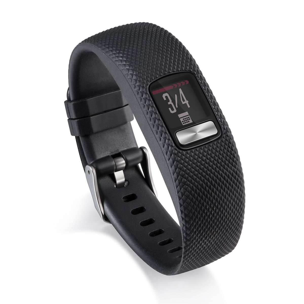Tuff-Luv  J1_44 Silicone Gel Watch Strap for Garmin Vivofit 4 - Black (Large) - Tuff-Luv