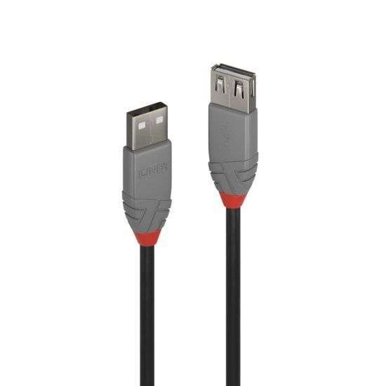 Lindy 36703 2m USB 2.0 Type A Extension Cable, Anthra Line - Lindy