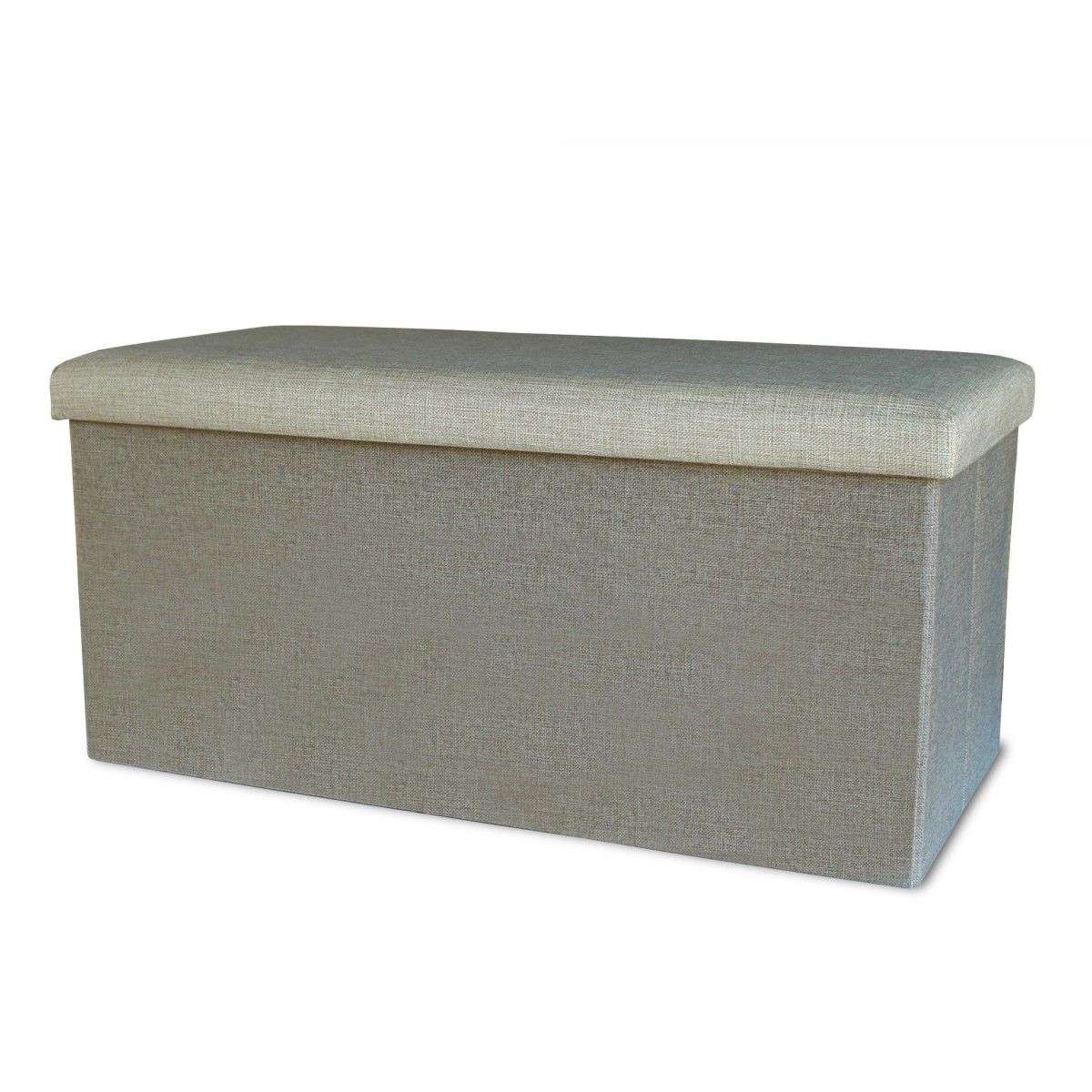 Storage Ottoman Double - Stone - Fine Living