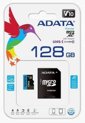 Adata AUSDX128GUICL10A1-RA1 Premier 128GB Class 10 MicroSDXC Card + Adapter - Adata