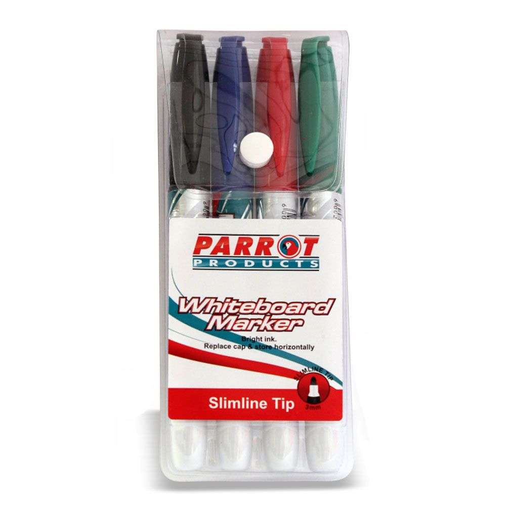 PARROT MARKER WHITEBOARD SLIMLINE POUCH 4 - Parrot 0.05kg