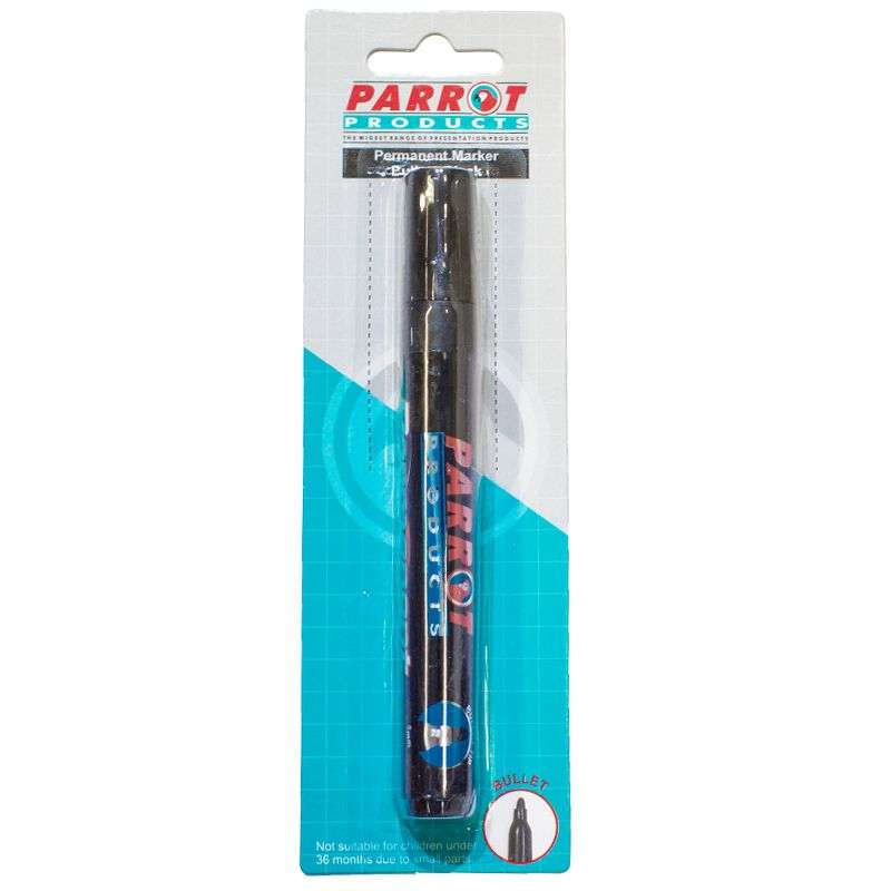 PARROT MARKER PERMANENT BULLET CARDED BLACK - Parrot 0.01g