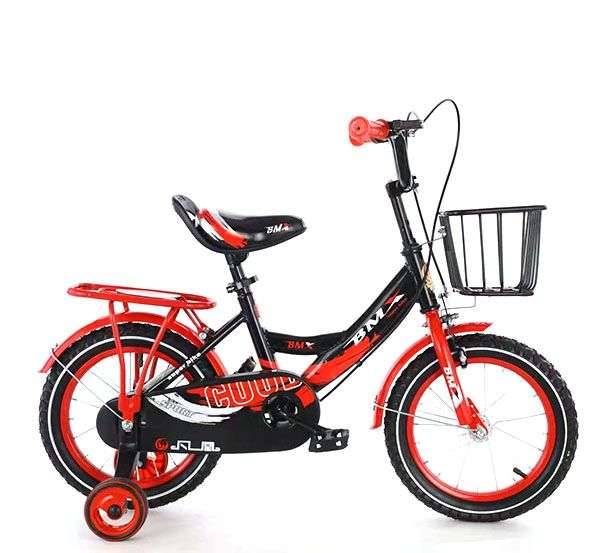 Kids Bike with Training Wheels 16" - Red/Black