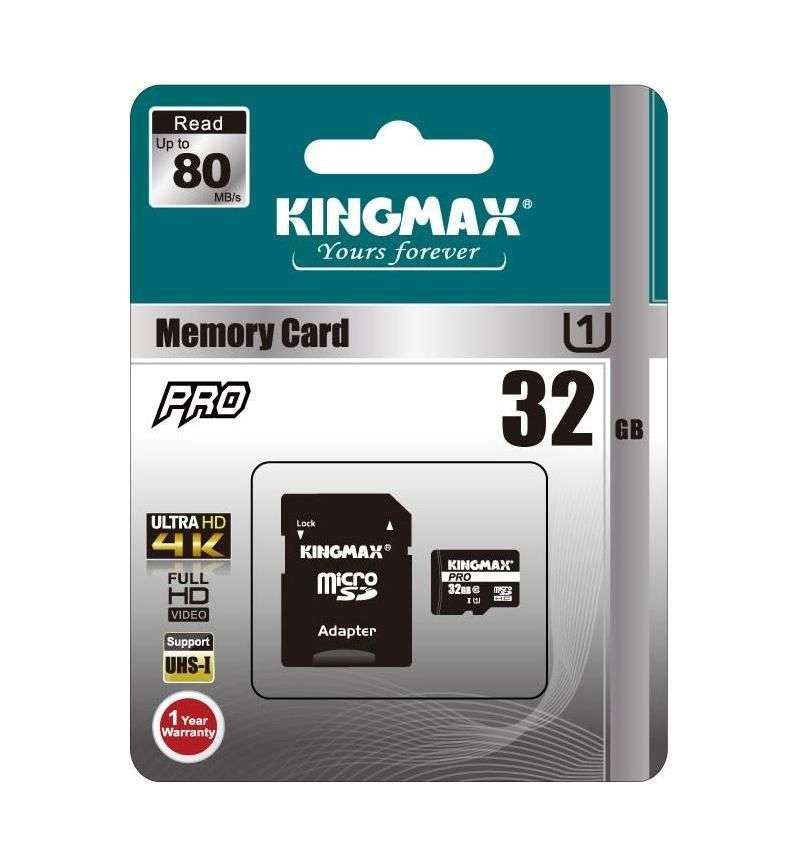 Kingmax 32GB Micro SD + Adapter Class 10 - KINGMAX