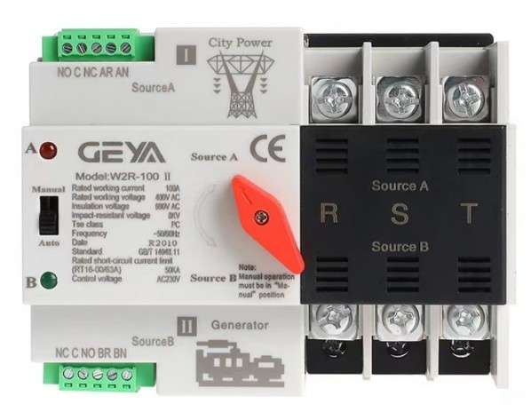 Automatic Changeover Switch - 4P (3 PHASE) - 220V / 100A / 50Hz