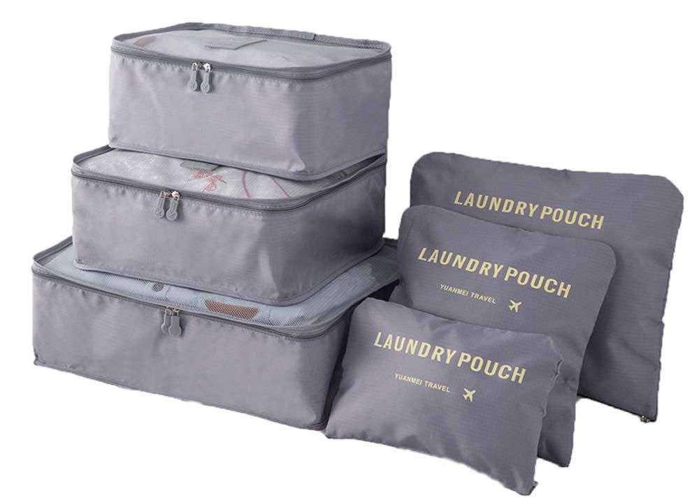 Homemark 6pc Travel Organizer - Grey - Homemark