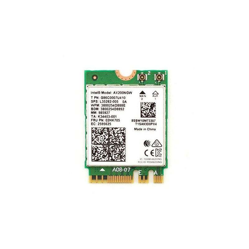 BACKORDER - Intel Wifi 6 AX200 Wireless Network Card 802.11ax 2.4Gbps 2.4/5Ghz 160Mhz Bluetooth 5.0
