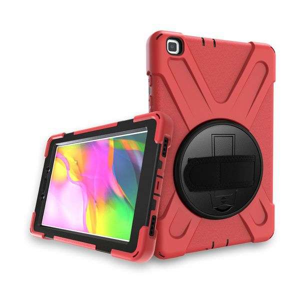 Tuff-Luv Armour Jack Case (Shoulder Strap, Hand band & Stand) for Galaxy Tab A 8.0 T295/T290 - Red