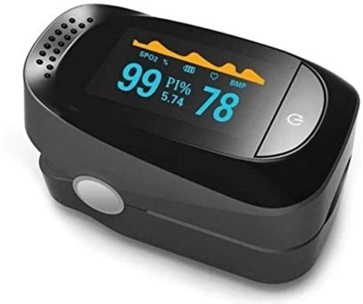 Finger Pulse Oximeter Fingertip Heart Rate Monitor with Sleep Monitor - 60g Black