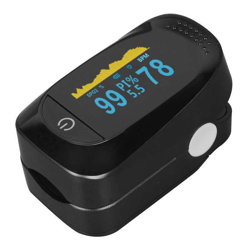 Finger Pulse Oximeter Fingertip Heart Rate Monitor with Sleep Monitor - 60g Black