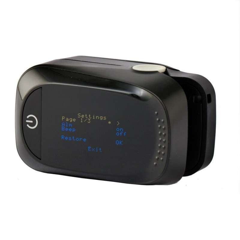 Finger Pulse Oximeter Fingertip Heart Rate Monitor with Sleep Monitor - 60g Black