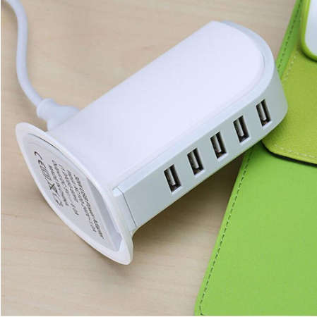 5 Port Universal USB Multi Charger 4A USB Hub (20W) - White - 209g