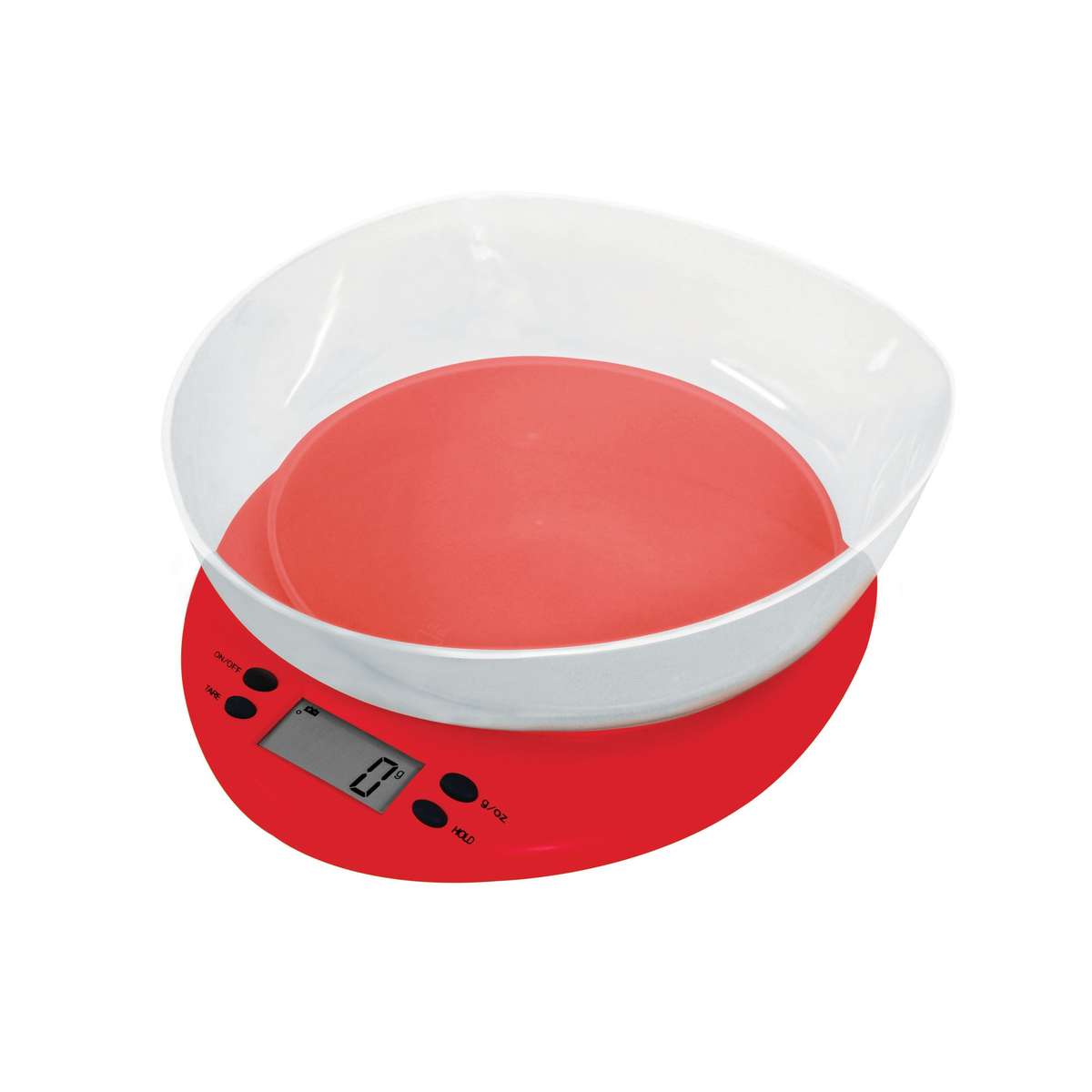 Casa CASA KITCHEN SCALE W/ CLEAR BOWL - FRESCO RED - Casa
