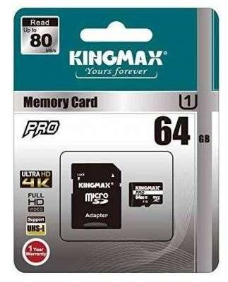 Kingmax 64GB Micro SD Class 10 Secure Digital Card - KINGMAX