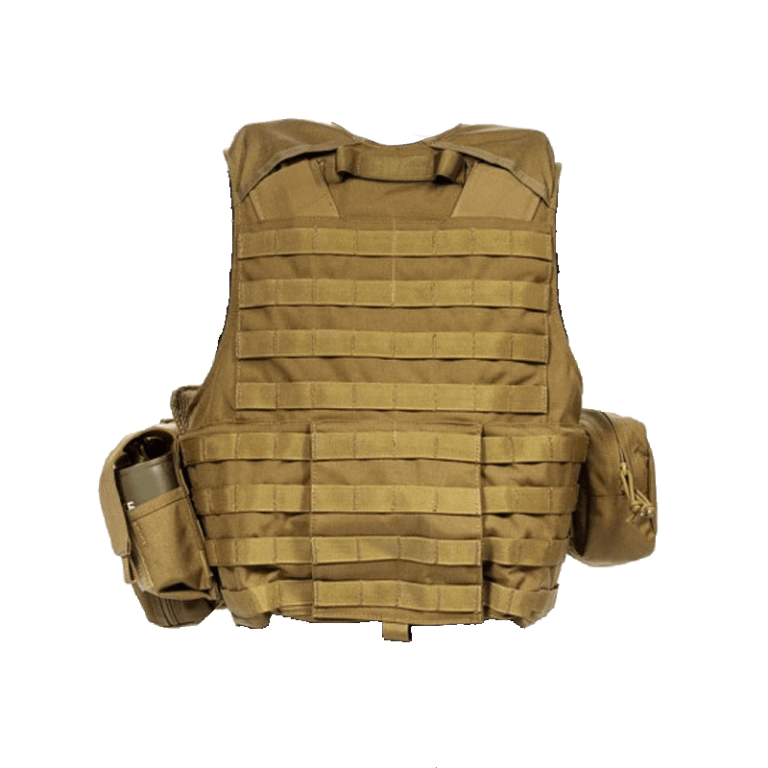 Molle Tactical Jacket with Pouches - Black / Olive Drab Size: Small - XL (adjustable) - Dos Group