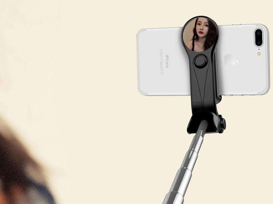 Portable Cellphone Tripod Stand Selfie Stick with 360 degree rotation - 0.14g Black