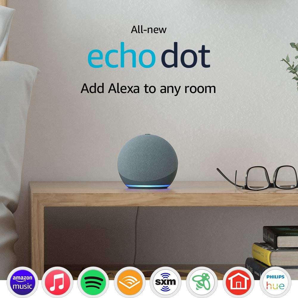All-new Echo Dot 4th Gen Smart speaker with Alexa - 557g Chalk Echo Dot