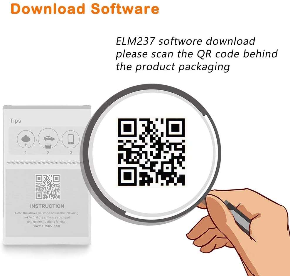 ELM327 OBD2 OBDII Bluetooth Car Auto Diagnostic Scanner & Adapter - 45g