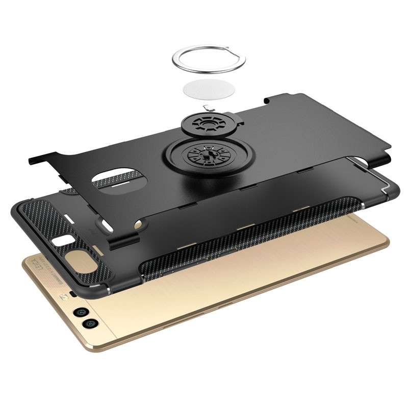 Tuff-Luv Armour case with Stand for Huawei Y5 2019 - Black - Tuff-Luv