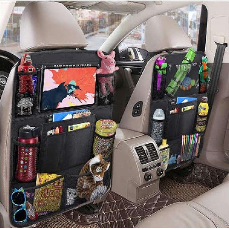 Backseat Car Organizer 8 Storage Pockets with Clear Tablet Holder - 249g
