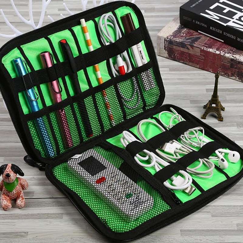 Travel Organizer Electronic Accessories Organizer - 89g Light Blue