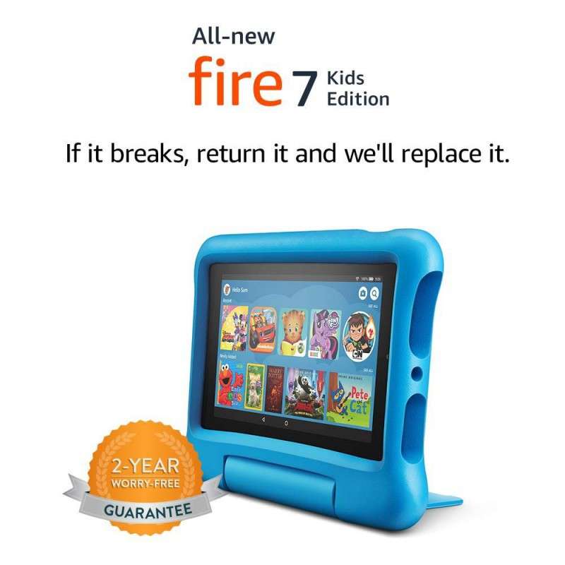 All-New AMAZON Fire 7 Kids Edition Tablet (9th Gen) 7" Display - 16GB with Kid-Proof Case - Kindle