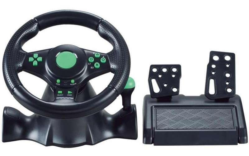 Gaming Steering Wheel with Pedals for XBOX360/PS2/PS3/PC - Microworld