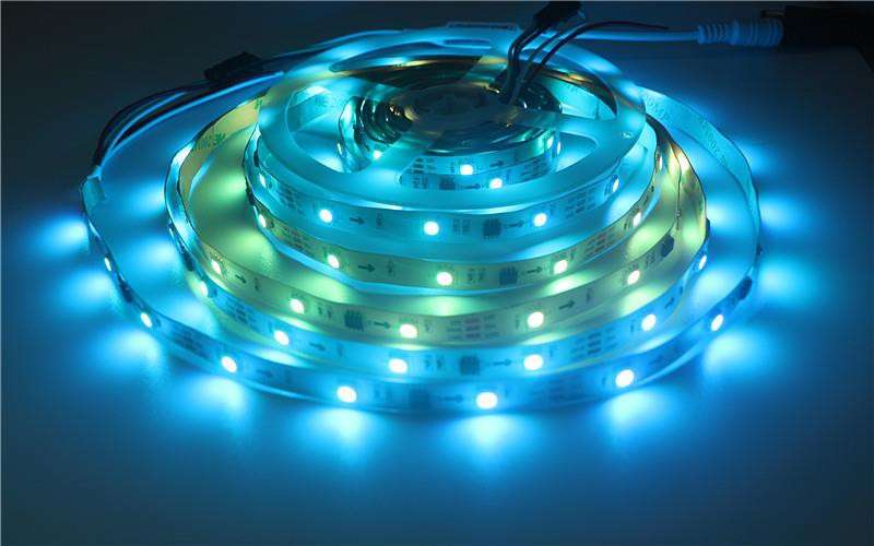 5m ADDRESSABLE RGB Wifi Smart LED Strip Light kit with DC12V Power Supply - alexa/google home