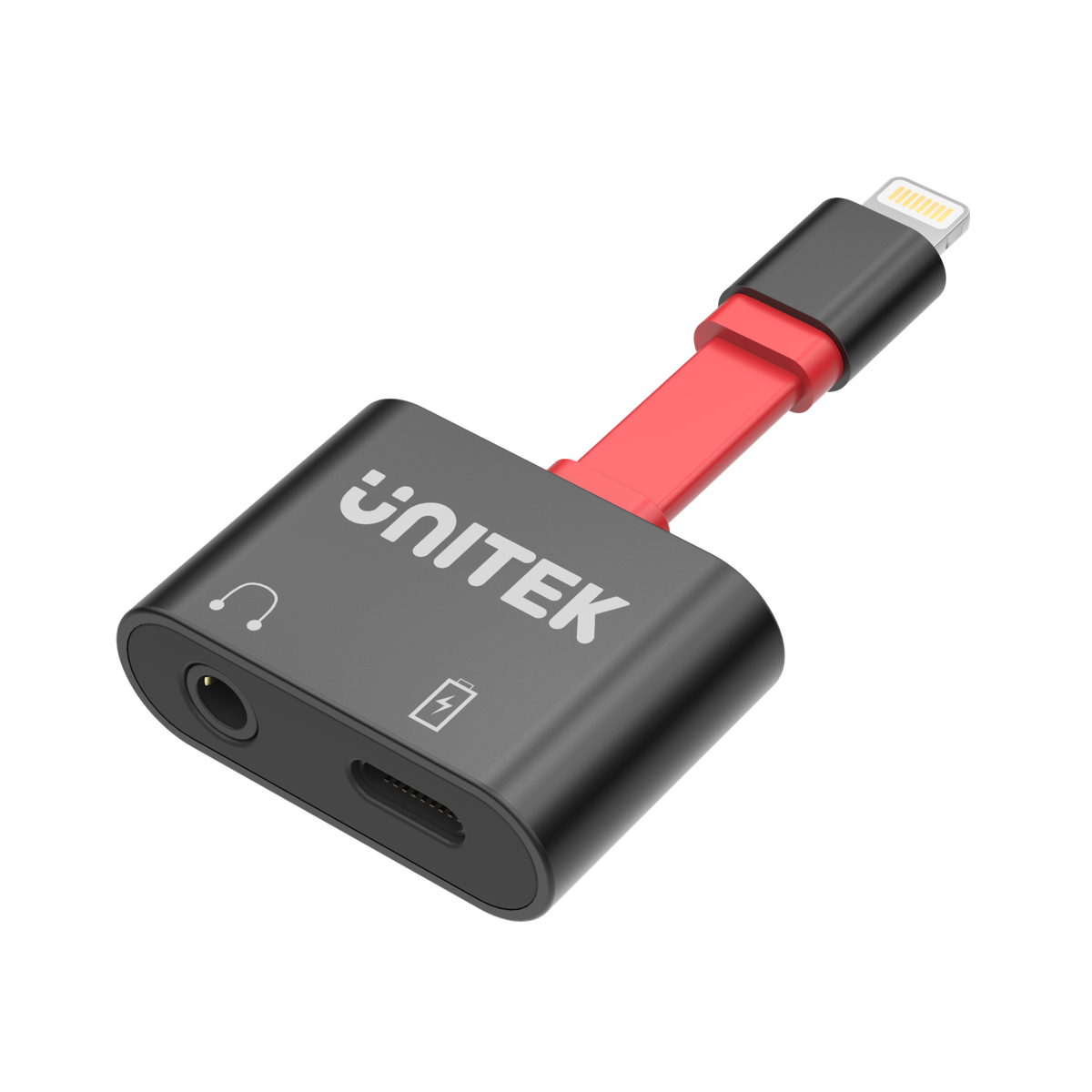 Unitek Lightning Splitter for 3.5mm Headphone and Charging - Unitek