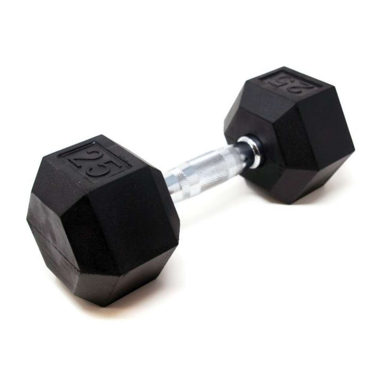 Fine Health - Rubber Hex Dumbbell 25kg