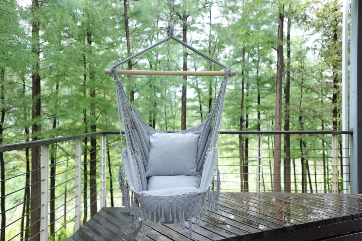 Fine Living - Paros Hammock Chair - Grey - Fine Living