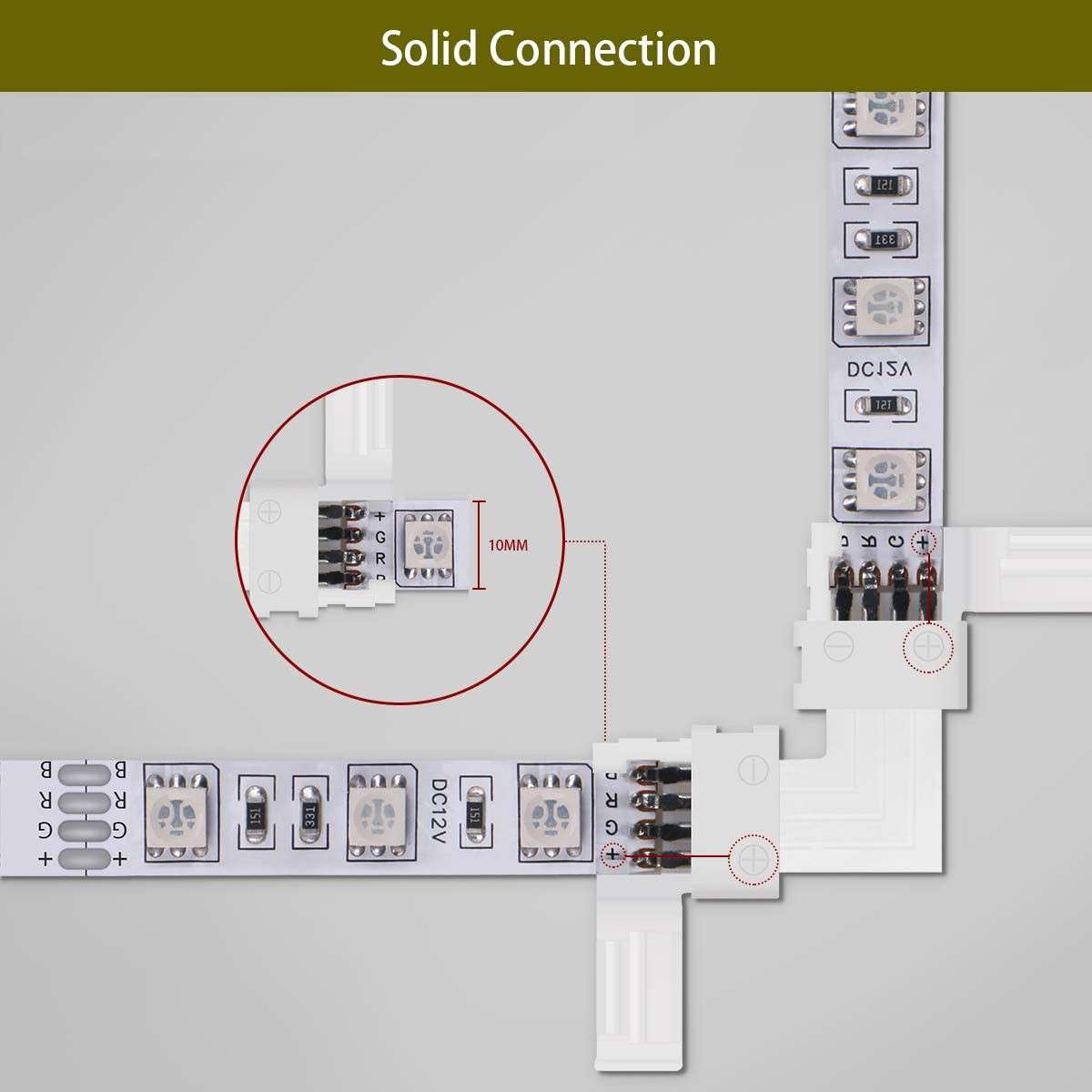RGB Strip Light Connector (20 Pack)