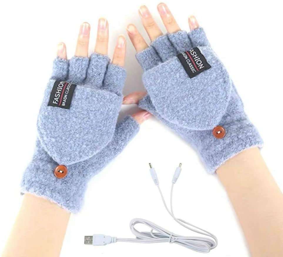 USB Heated Gloves - 120g Grey...