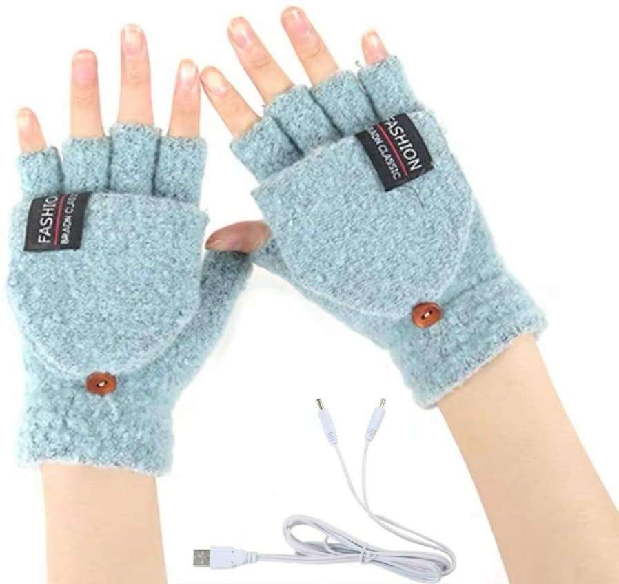 USB Heated Gloves - 120g Grey...
