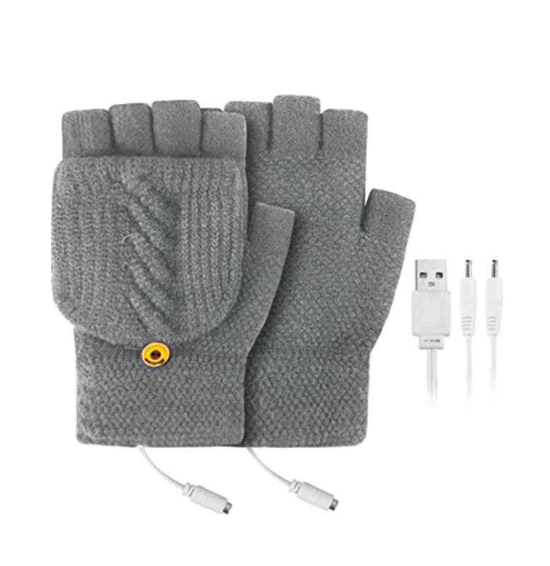 USB Heated Gloves - 120g Grey...