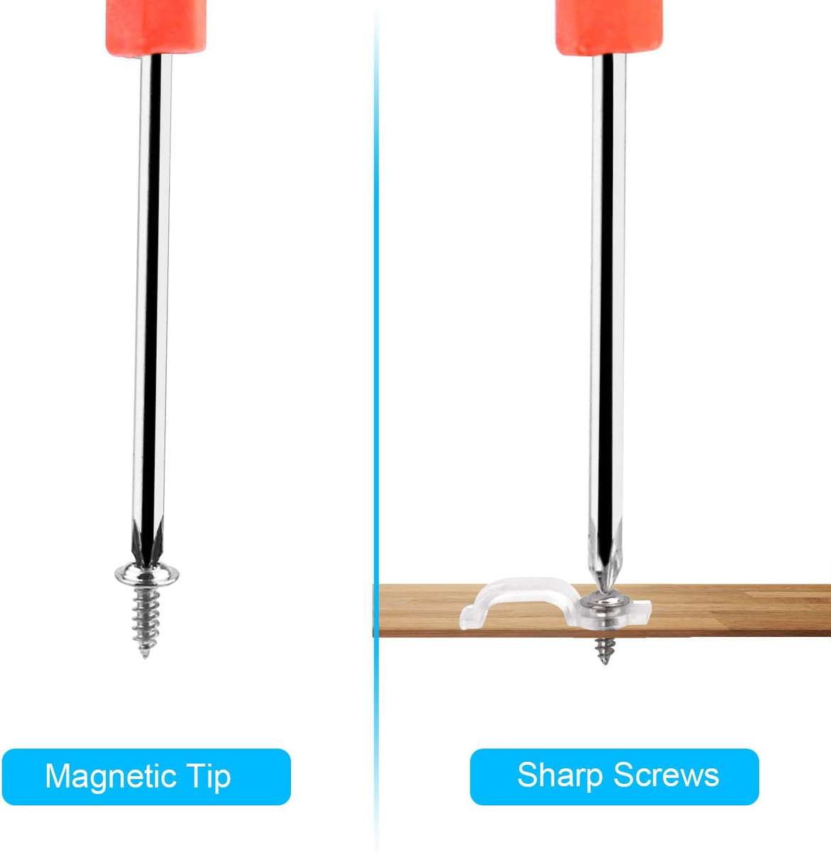 Strip LED Light Clips for 10mm Wide IP65 Waterproof 5050 3528 2835 5630 LED Strip Light - 100 Pack