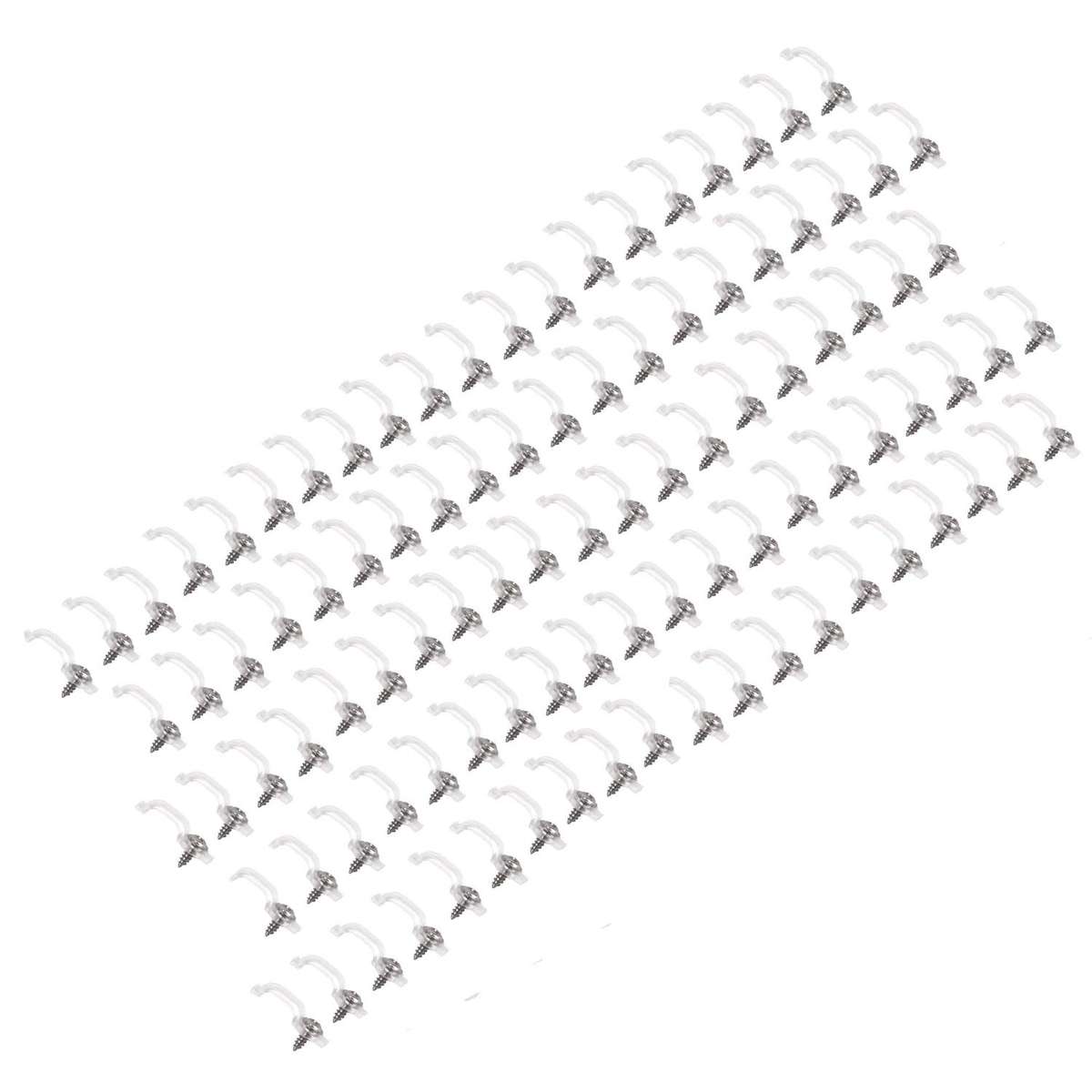 Strip LED Light Clips for 10mm Wide IP65 Waterproof 5050 3528 2835 5630 LED Strip Light - 100 Pack