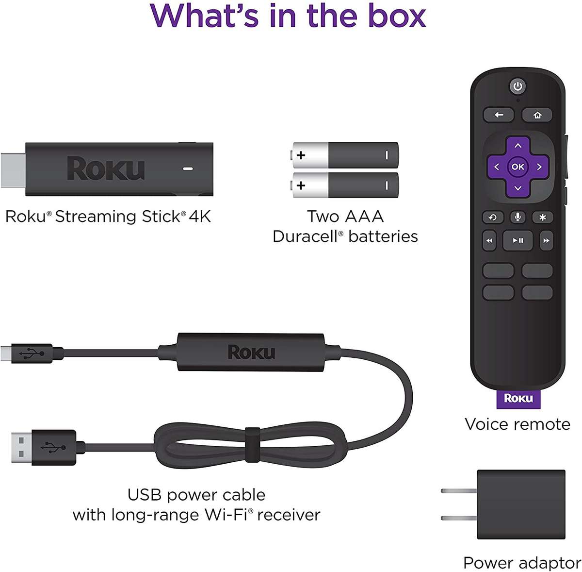 Roku Streaming Stick 4K+ 2021 Dolby Vision with Roku Voice Remote and TV Controls