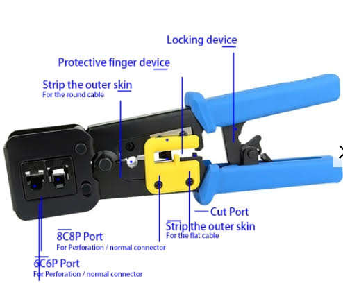 RJ45 Crimper for Pass-Through connectors
