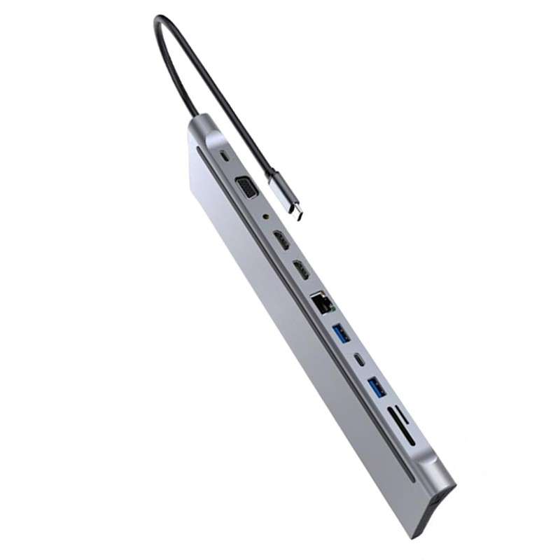 12 in 1 USB Type-C Multi Function Docking Station - DUAL HDMI OUTPUT