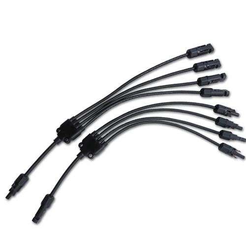 Solarwize MC4 Y Connector 4 Way To 1 Way Solar Panel Combiner Cable Set