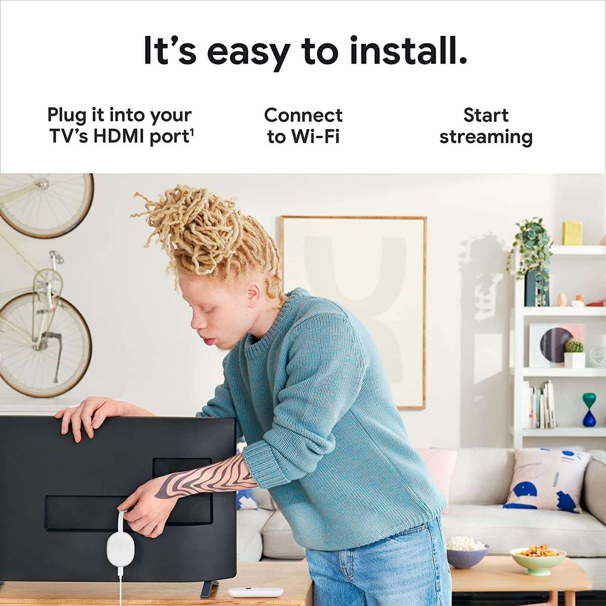 Chromecast with Google TV 1080p HDR - Snow