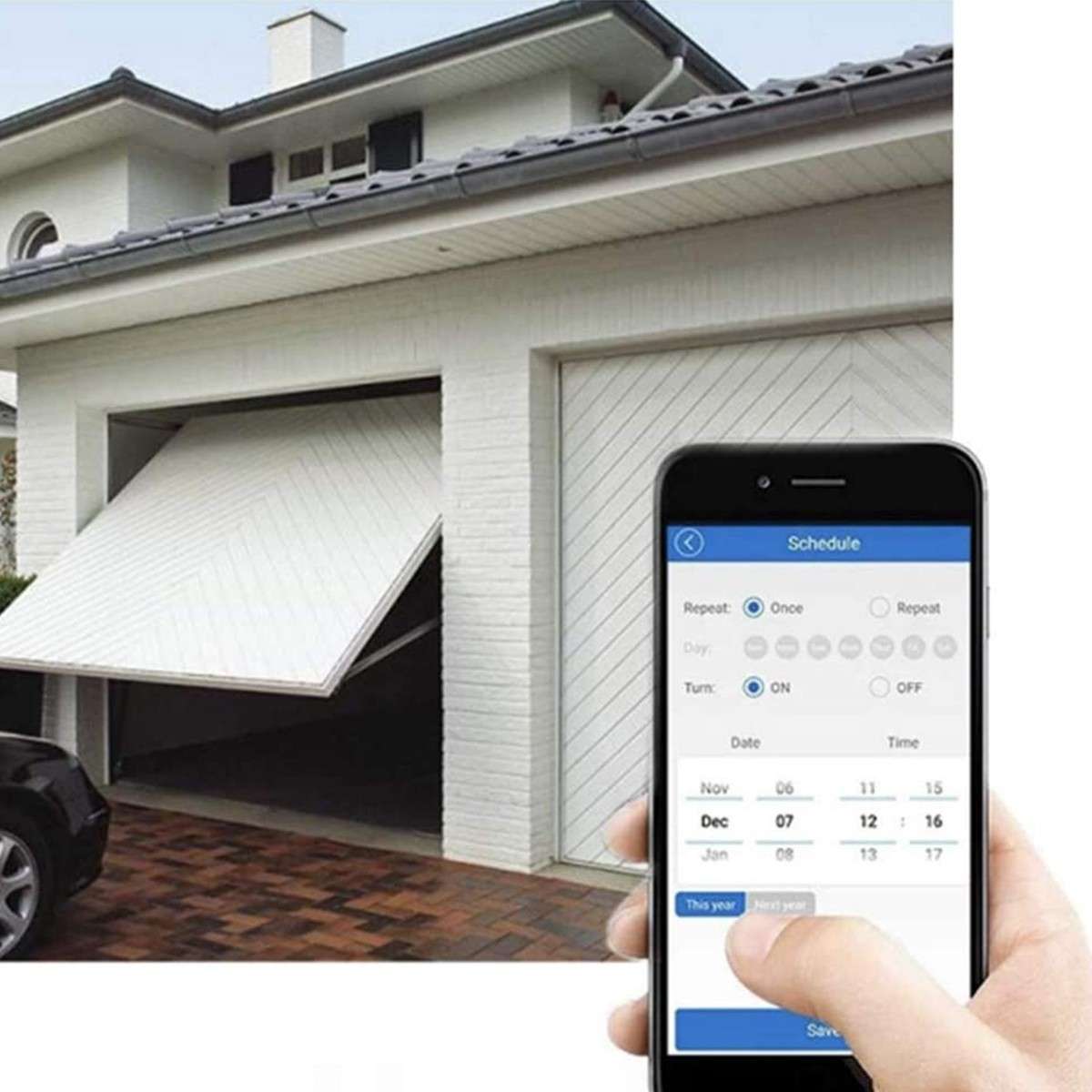 Smart WiFi Garage Gate Motor Controller Opener - Compatible with Alexa and Google Home